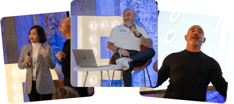 Nick Psaila and UpCoach clients speaking at business events